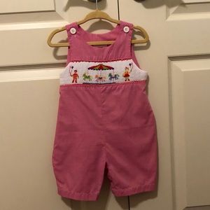 Boys Smocked Circus JonJon Romper 9M